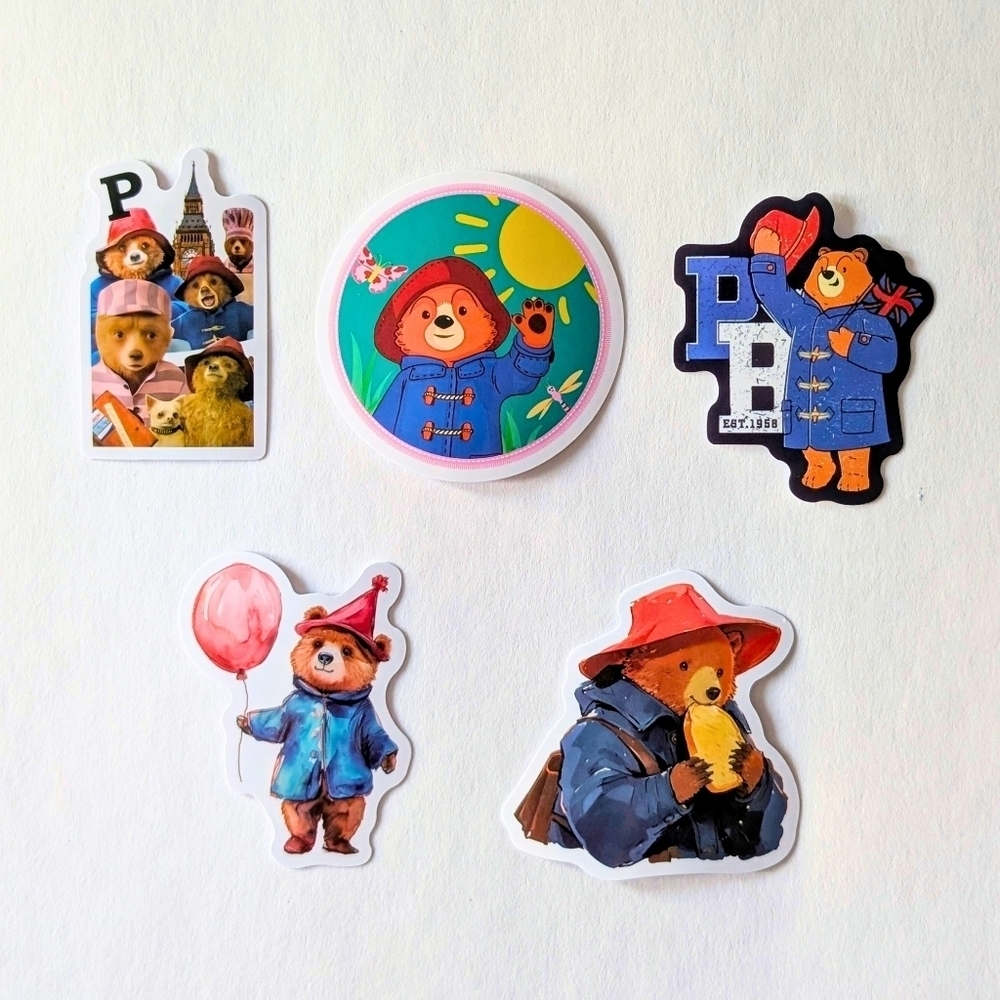Paddington Bear Stickers - Set Of 5